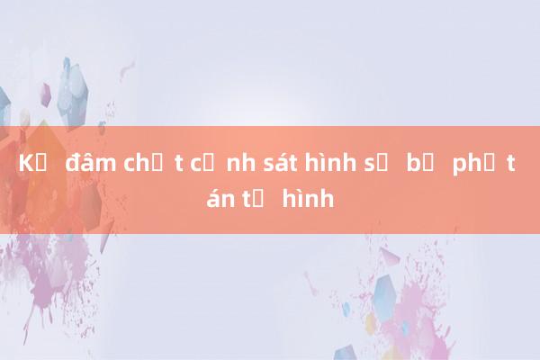 Kẻ đâm chết cảnh sát hình sự bị phạt án tử hình