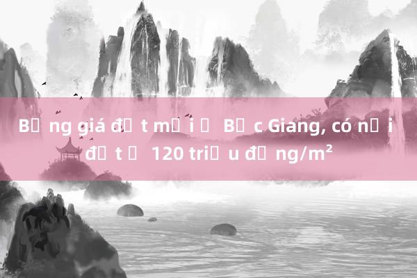 Bảng giá đất mới ở Bắc Giang， có nơi đất ở 120 triệu đồng/m²