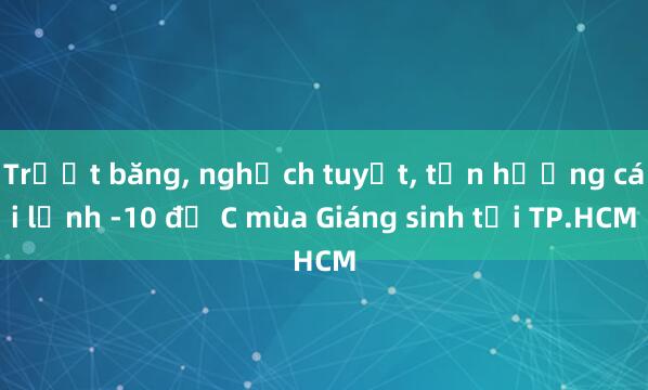 Trượt băng， nghịch tuyết， tận hưởng cái lạnh -10 độ C mùa Giáng sinh tại TP.HCM