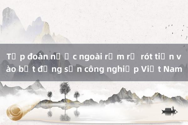 Tập đoàn nước ngoài rầm rộ rót tiền vào bất động sản công nghiệp Việt Nam