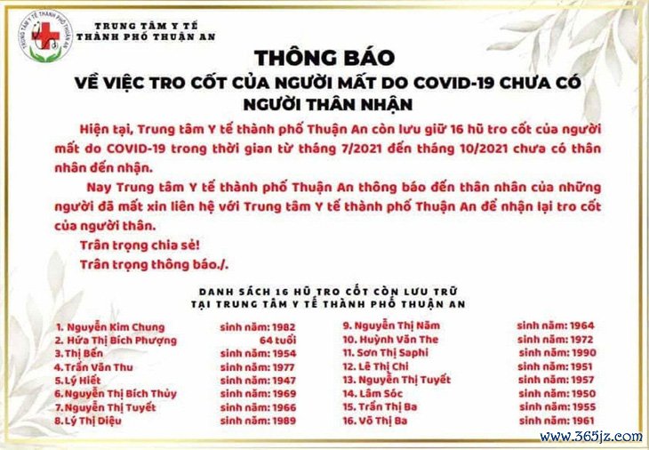 “16 người mất do COVID-19 sẽ được hỗ trợ miễn phí khi nhận tro cốt” - Ảnh 2.